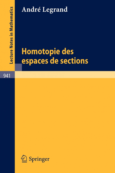 Homotopie Des Espaces de Sections