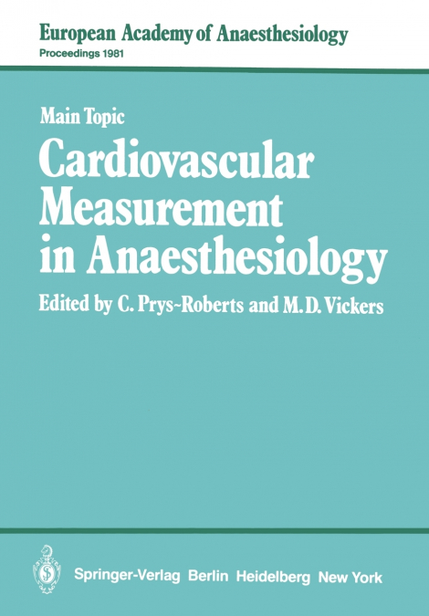 Cardiovascular Measurement in Anaesthesiology