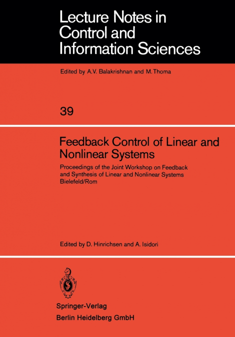 Feedback Control of Linear and Nonlinear Systems
