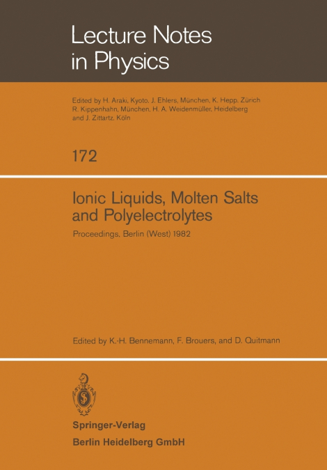 Ionic Liquids, Molten Salts, and Polyelectrolytes