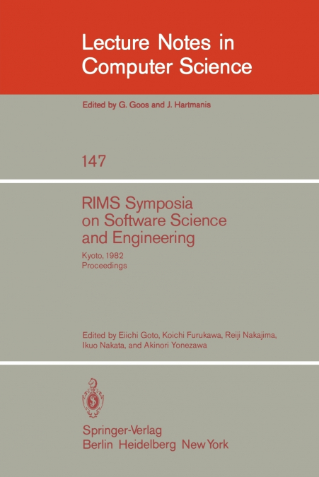 RIMS Symposium on Software Science and Engineering
