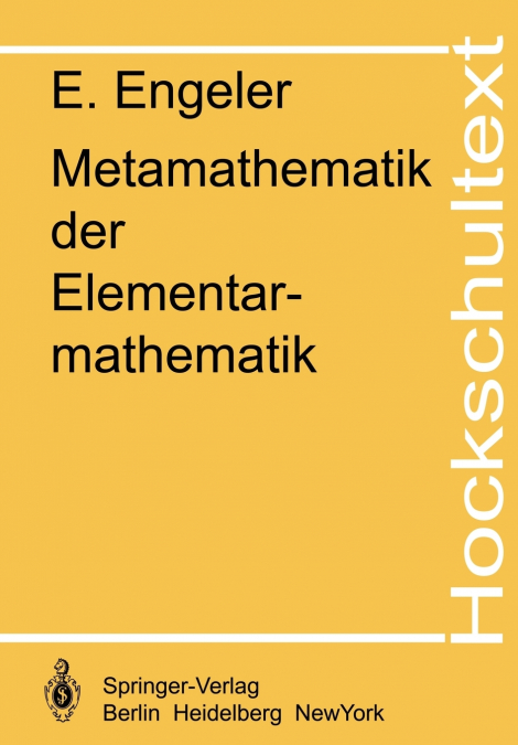 Metamathematik der Elementarmathematik