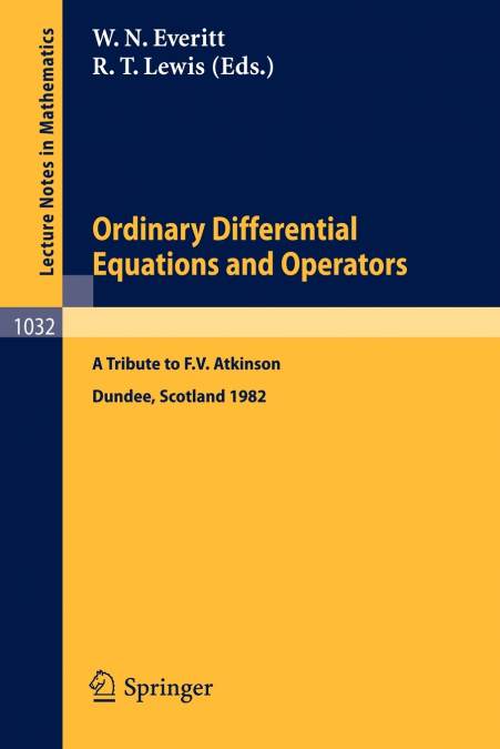 Ordinary Differential Equations and Operators