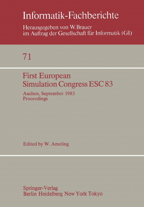 First European Simulation Congress ESC 83