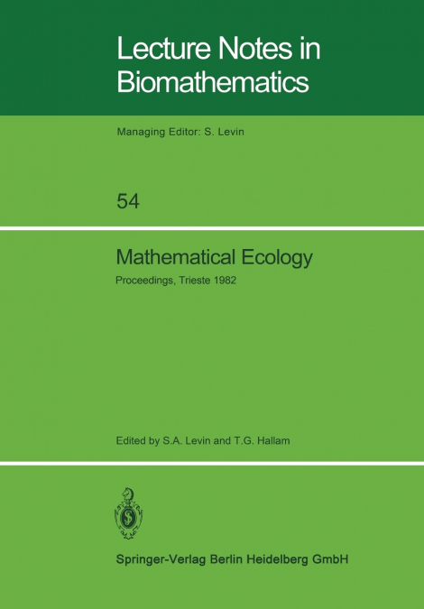 Mathematical Ecology