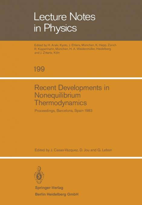 Recent Developments in Nonequilibrium Thermodynamics