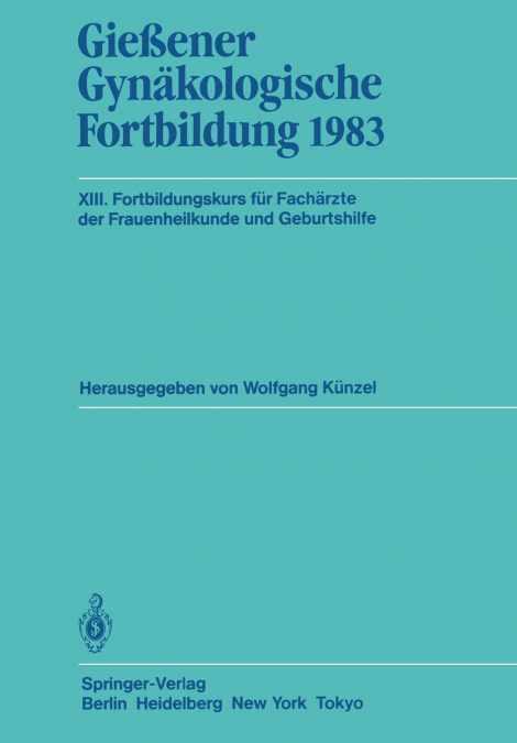 Gießener Gynäkologische Fortbildung 1983