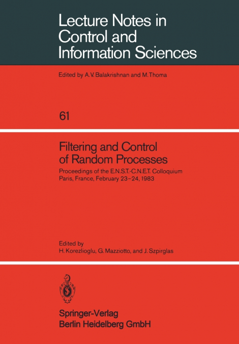 Filtering and Control of Random Processes