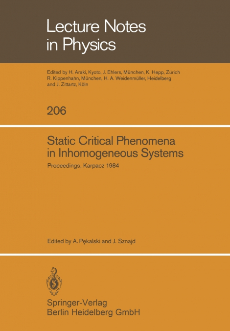 Static Critical Phenomena in Inhomogeneous Systems