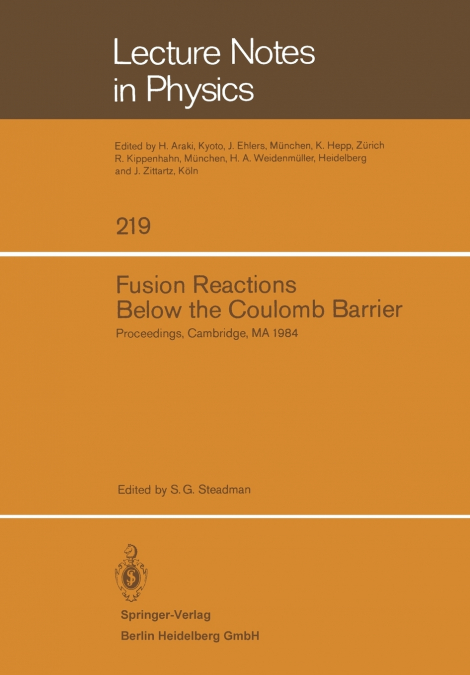 Fusion Reactions Below the Coulomb Barrier