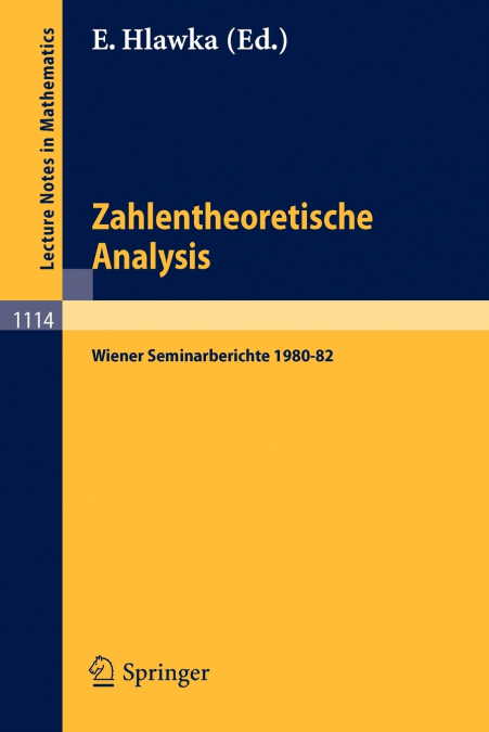 Zahlentheoretische Analysis