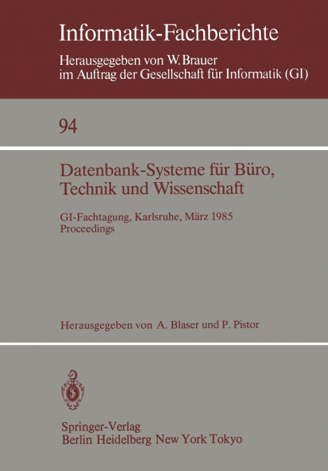 Datenbank-Systeme für Büro, Technik und Wissenschaft