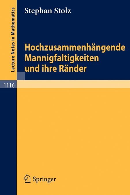 Hochzusammenhangende Mannigfaltigkeiten Und Ihre Rander