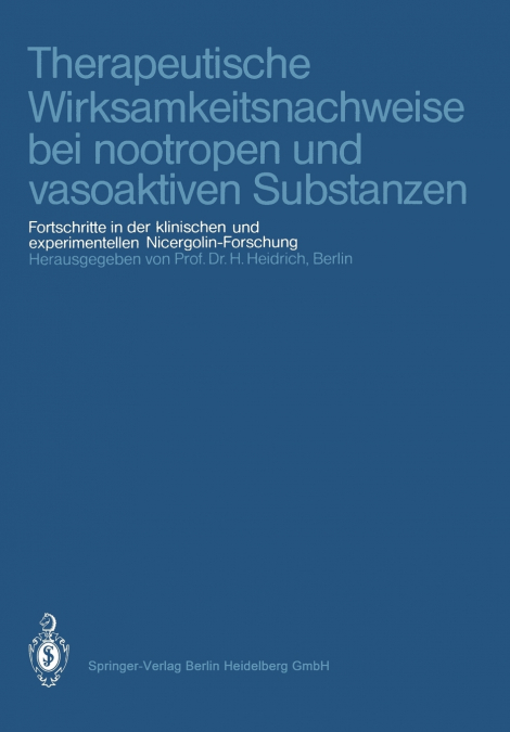 Therapeutische Wirksamkeitsnachweise bei nootropen und vasoaktiven Substanzen