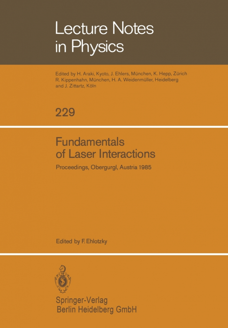 Fundamentals of Laser Interactions