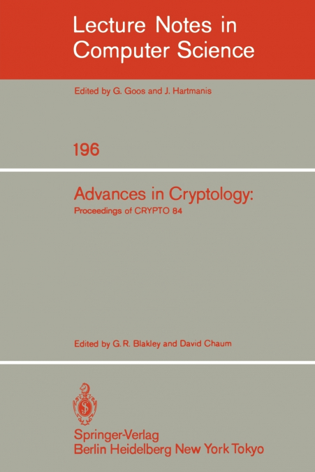 Advances in Cryptology
