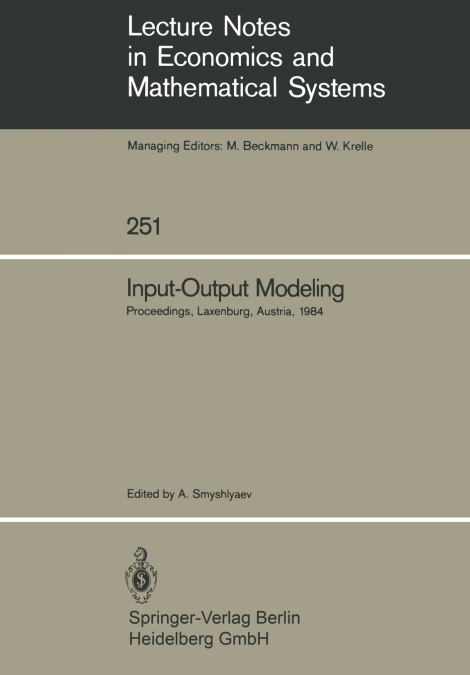 Input-Output Modeling