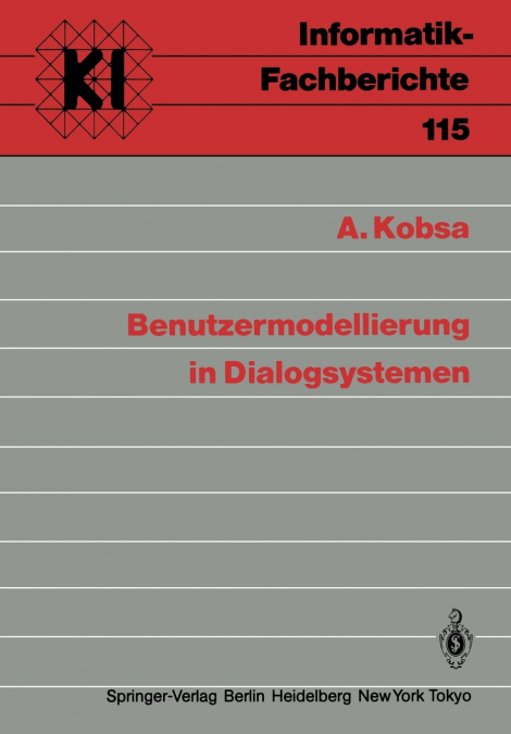 Benutzermodellierung in Dialogsystemen