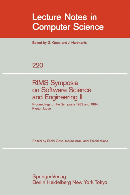 RIMS Symposium on Software Science and Engineering II