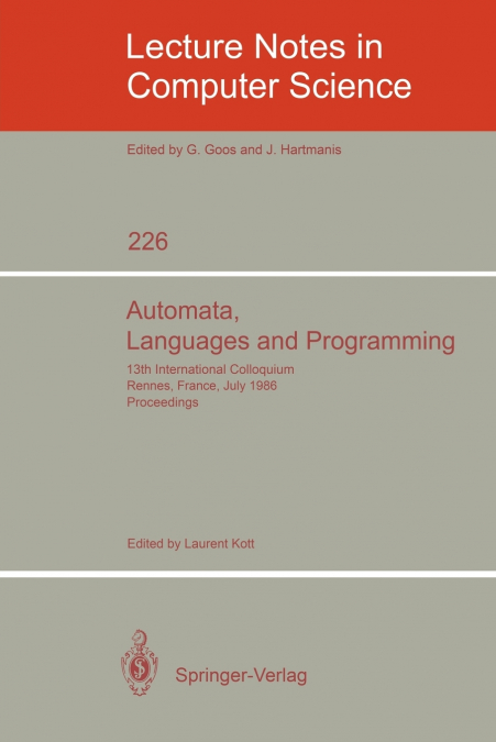 Automata, Languages and Programming