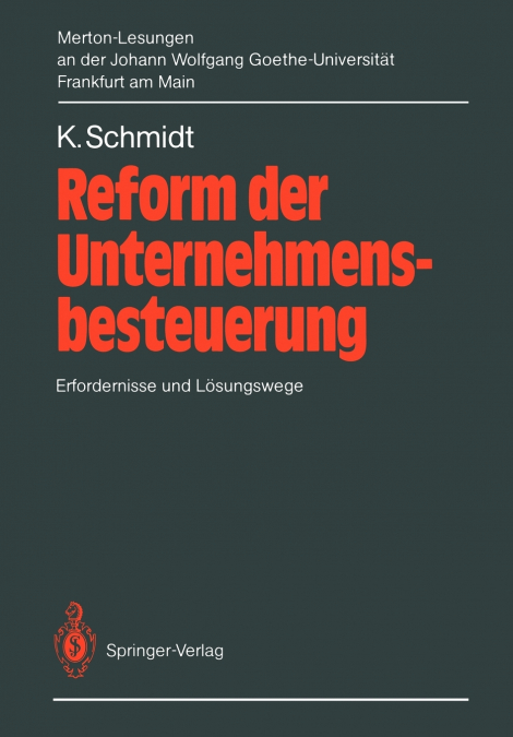 Reform Der Unternehmensbesteuerung