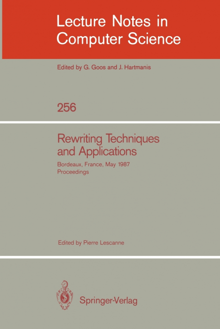 Rewriting Techniques and Applications