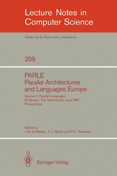 PARLE Parallel Architectures and Languages Europe