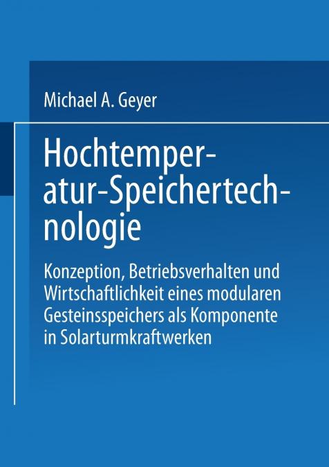 Hochtemperatur-Speichertechnologie