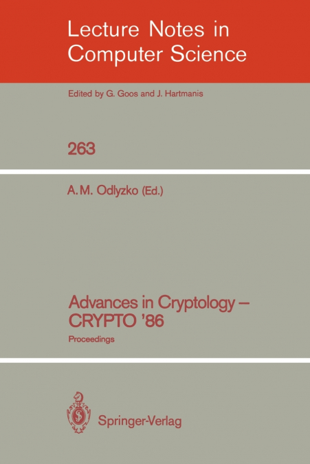 Advances in Cryptology - CRYPTO ’86