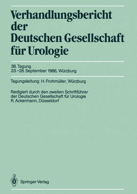 38. Tagung, 23.-28. September 1986, Würzburg