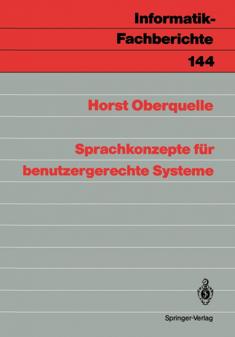 Sprachkonzepte für benutzergerechte Systeme
