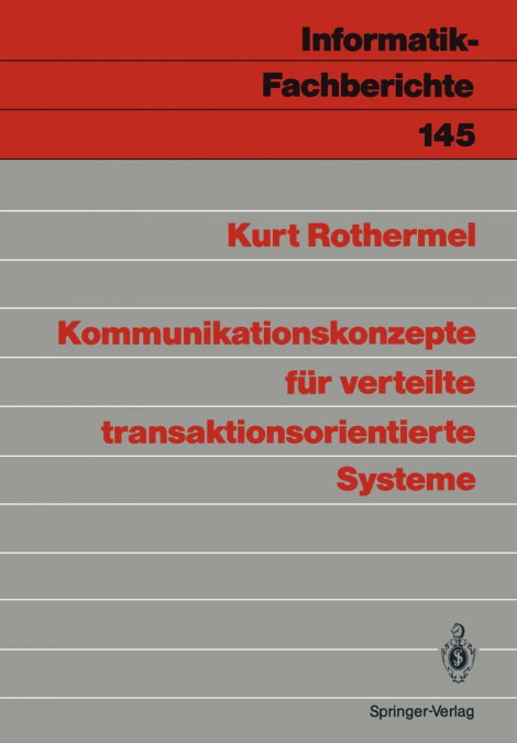 Kommunikationskonzepte für verteilte transaktionsorientierte Systeme