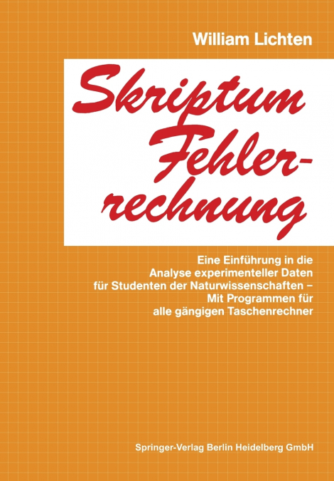 Skriptum Fehlerrechnung