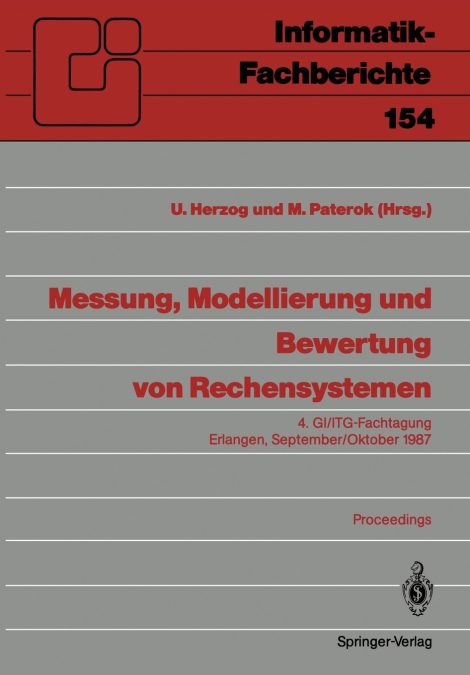 Messung, Modellierung und Bewertung von Rechensystemen