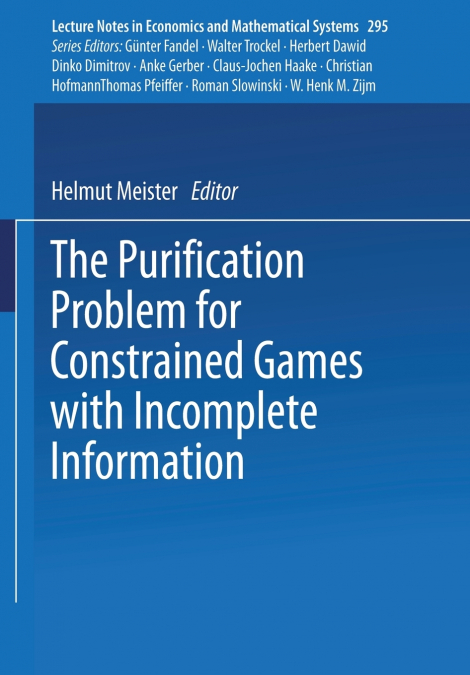 The Purification Problem for Constrained Games with Incomplete Information