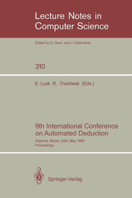 9th International Conference on Automated Deduction