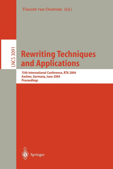 Rewriting Techniques and Applications