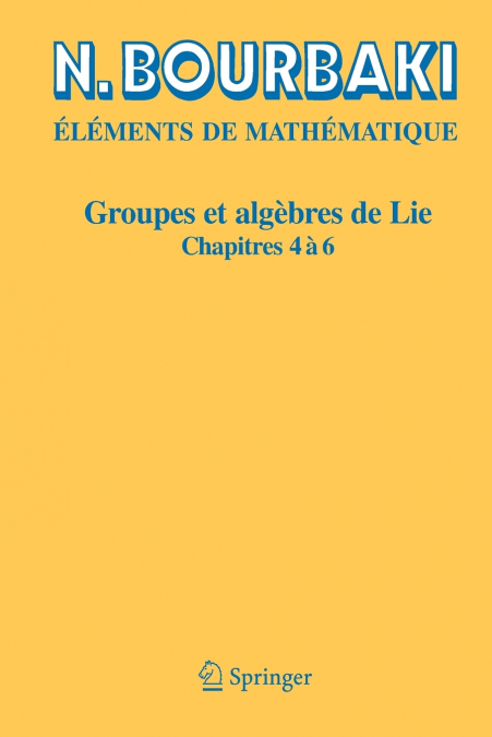Groupes et algèbres de Lie