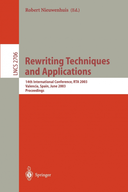 Rewriting Techniques and Applications
