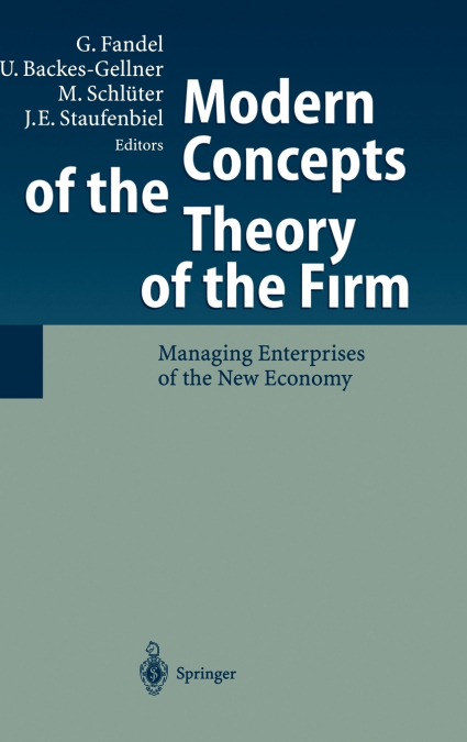 Modern Concepts of the Theory of the Firm