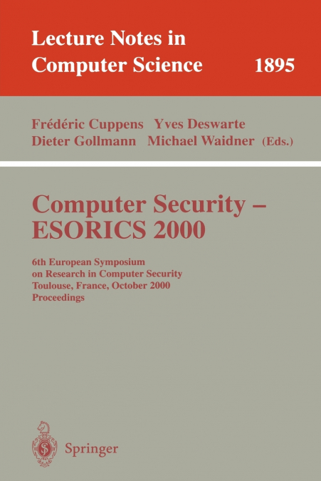Computer Security - ESORICS 2000