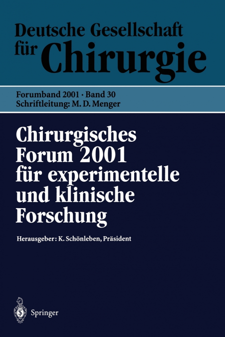 Chirurgisches Forum 2001 für experimentelle und klinische Forschung