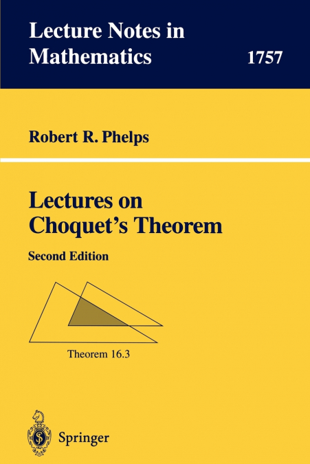 Lectures on Choquet’s Theorem