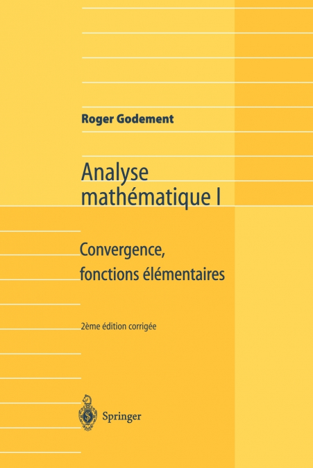 Analyse mathématique I