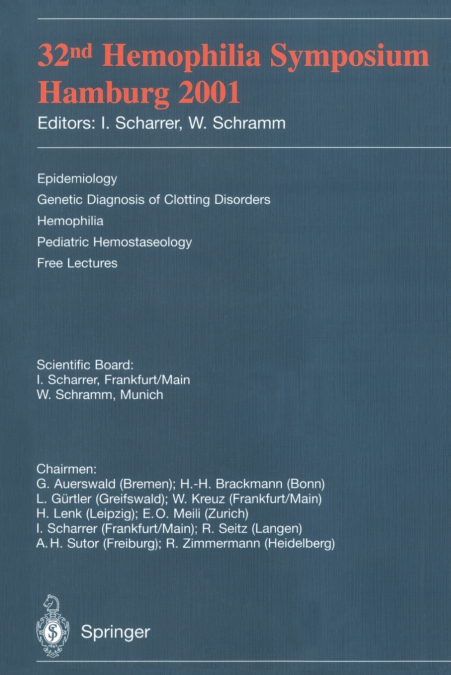 32nd Hemophilia Symposium Hamburg 2001
