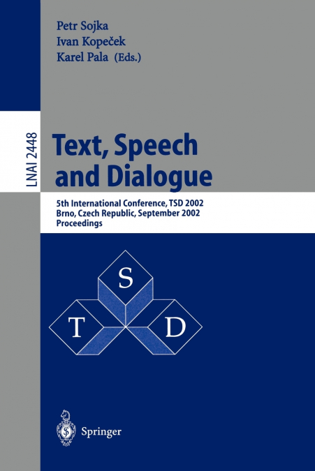 Text, Speech and Dialogue