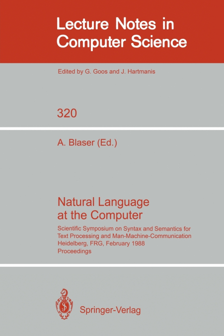 Natural Language at the Computer