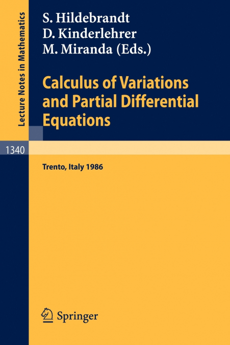Calculus of Variations and Partial Differential Equations