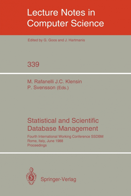 Statistical and Scientific Database Management