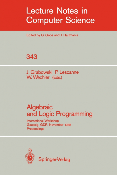 Algebraic and Logic Programming